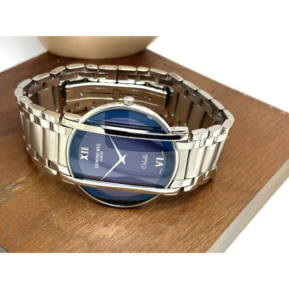 Raymond Weil Men's Watch 2010 Othello Swiss Quartz Blue Dial Silver Steel 37mm - Picture 8 of 14